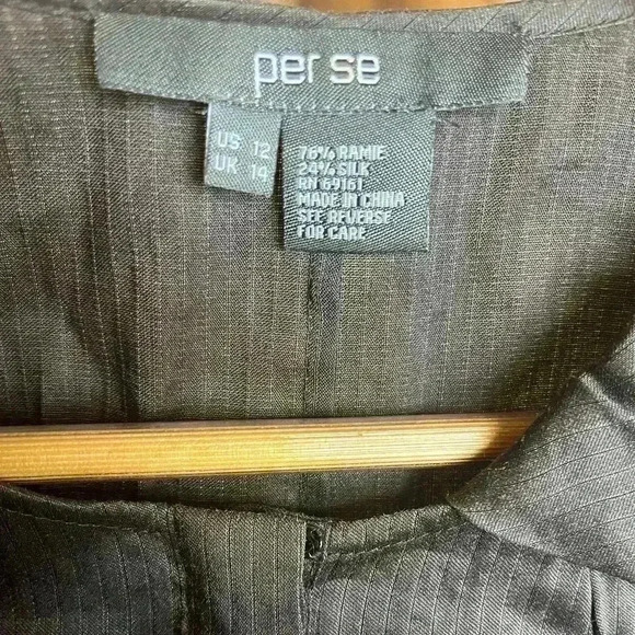 Per Se Silk Blend Sleeveless Brown Blouse Top Size 12 - Picture 5 of 6